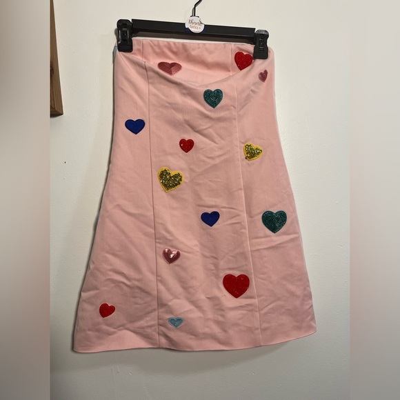 Mare Mare Strapless Heart-Embellished Mini Dress by Anthropologie - Picture 7 of 9